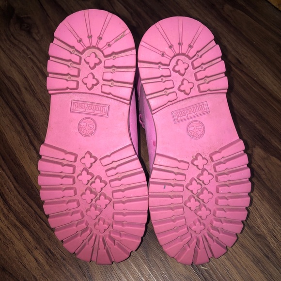 TIMBERLANDS All Pink Kids size 11C - Picture 4 of 7